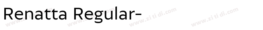 Renatta Regular字体转换